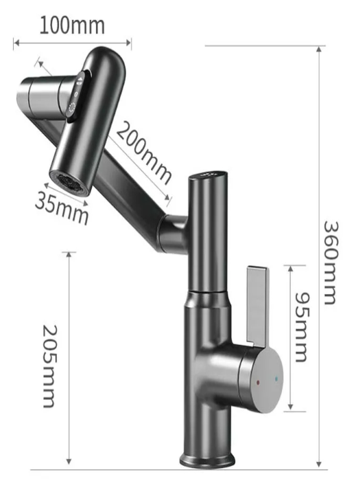 Wasserhahn 360™ | Leistungsstarkes rotierendes Design